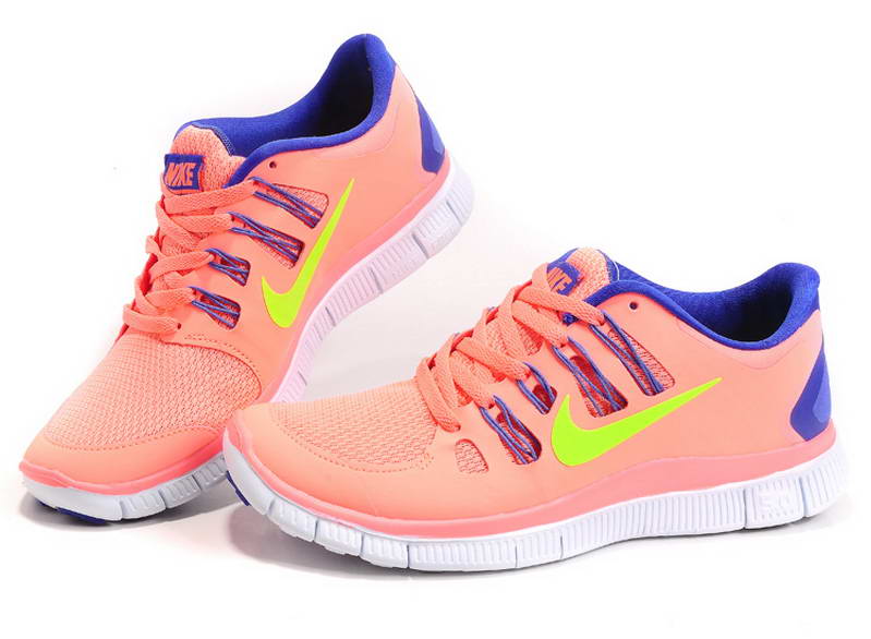 nike Free Run 5.0 V2 Womens  Running Shoes New Breathable Pink Blue (3)